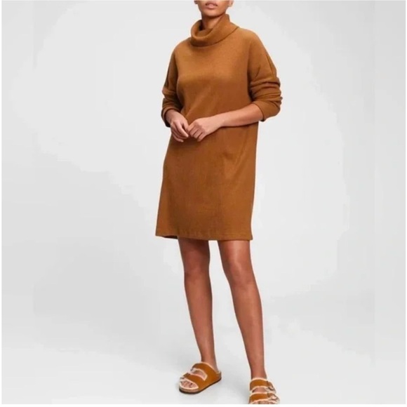 GAP Carmel Cowl Neck Ribbed Dress - Picture 1 of 7
